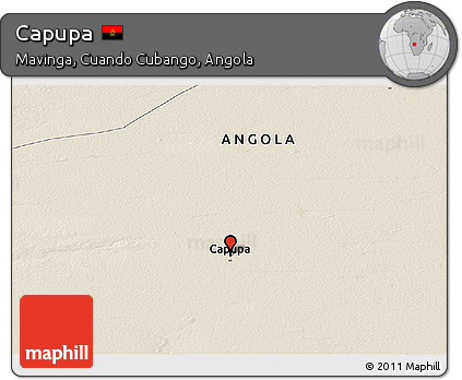 Shaded Relief Panoramic Map of Capupa