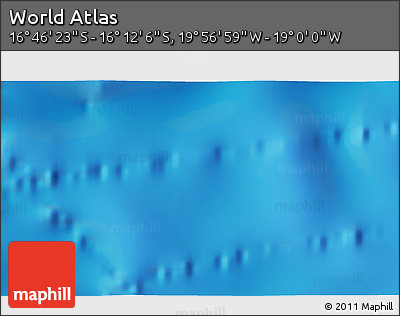 Physical 3D Map of the Area around 16° 29' 14" S, 19° 28' 30" W