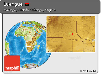 Physical Location Map of Luengue
