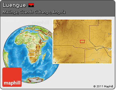 Physical Location Map of Luengue