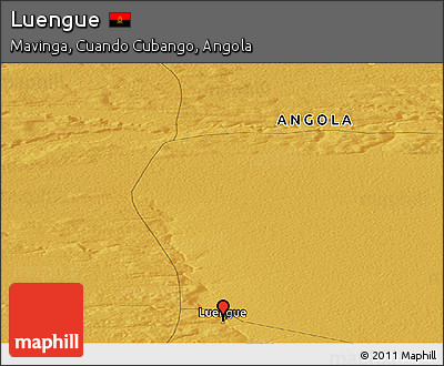 Physical Panoramic Map of Luengue