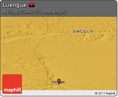 Physical Panoramic Map of Luengue