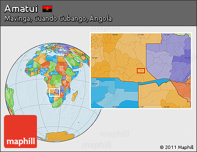 Political Location Map of Amatui