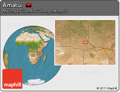Satellite Location Map of Amatui