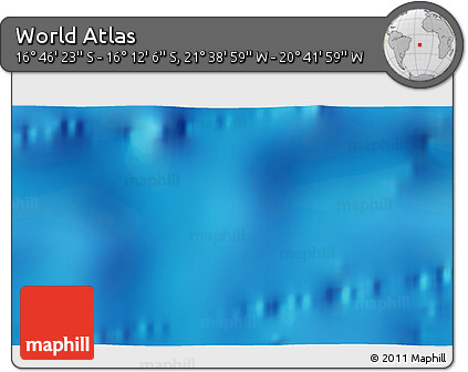 Shaded Relief 3D Map of the Area around 16° 29' 14" S, 21° 10' 29" W