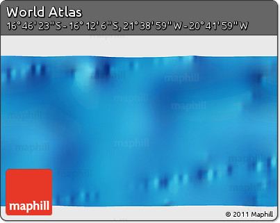 Shaded Relief 3D Map of the Area around 16° 29' 14" S, 21° 10' 29" W