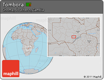 Gray Location Map of Tombora