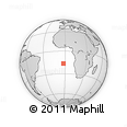 Outline Map of the Area around 16° 29' 14" S, 2° 28' 30" W, rectangular outline