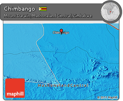 Political 3D Map of Chimbango