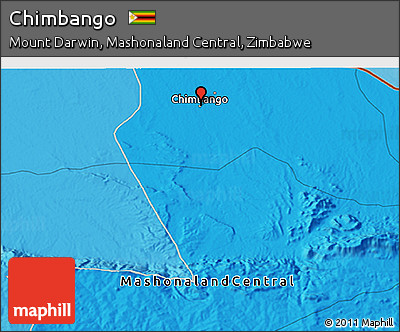 Political 3D Map of Chimbango
