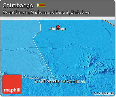 Political 3D Map of Chimbango