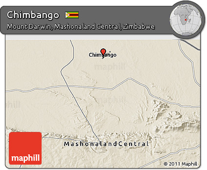 Shaded Relief 3D Map of Chimbango