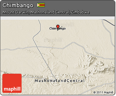 Shaded Relief 3D Map of Chimbango