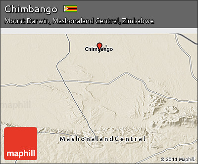 Shaded Relief 3D Map of Chimbango