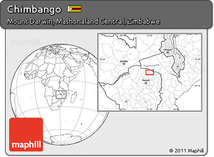 Blank Location Map of Chimbango