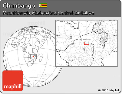 Blank Location Map of Chimbango