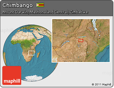 Satellite Location Map of Chimbango