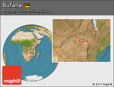 Satellite Location Map of Bufana