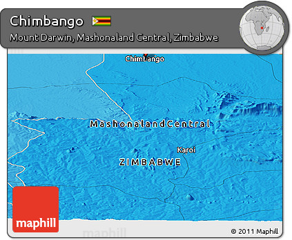 Political Panoramic Map of Chimbango