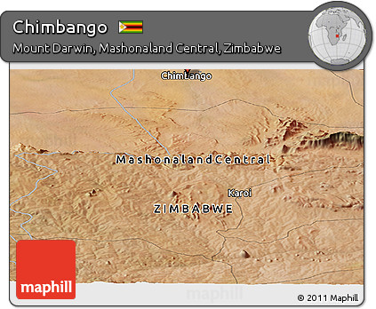 Satellite Panoramic Map of Chimbango