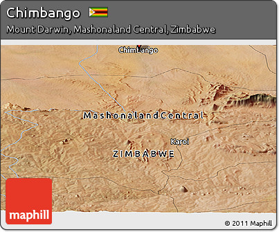 Satellite Panoramic Map of Chimbango