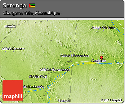 Physical 3D Map of Serenga