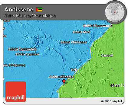 Political 3D Map of Andissene