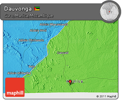 Political 3D Map of Dauvonga