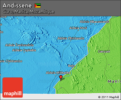 Political 3D Map of Andissene