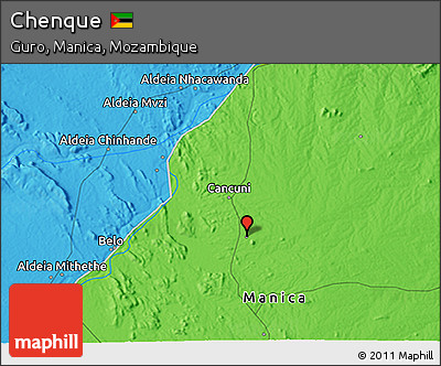 Political 3D Map of Chenque