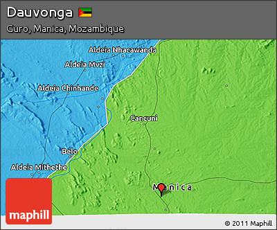 Political 3D Map of Dauvonga