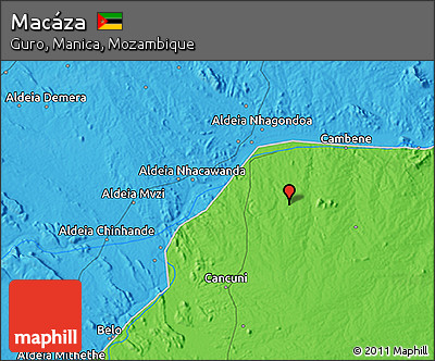 Political 3D Map of Macáza