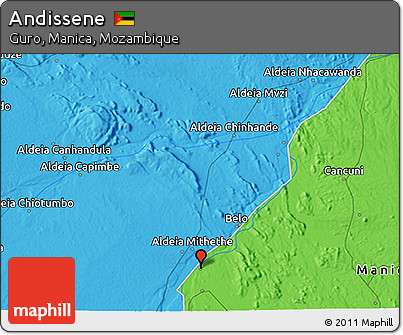 Political 3D Map of Andissene