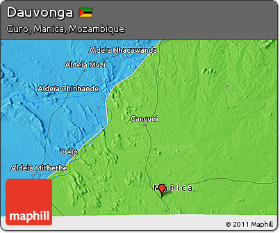 Political 3D Map of Dauvonga