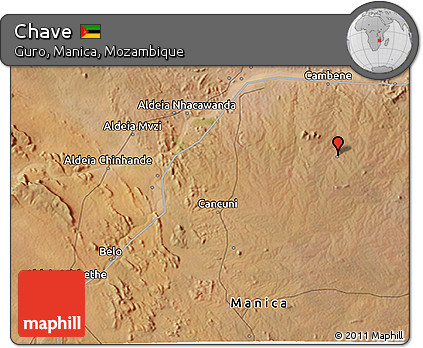 Satellite 3D Map of Chave