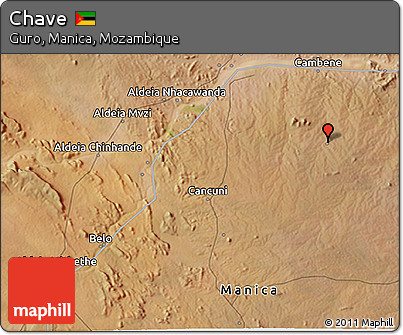 Satellite 3D Map of Chave