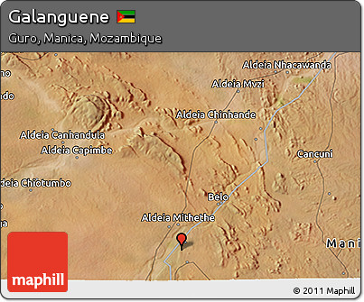 Satellite 3D Map of Galanguene
