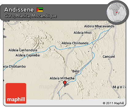 Shaded Relief 3D Map of Andissene