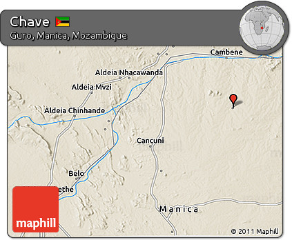 Shaded Relief 3D Map of Chave