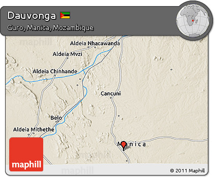 Shaded Relief 3D Map of Dauvonga