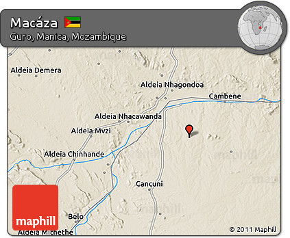 Shaded Relief 3D Map of Macáza