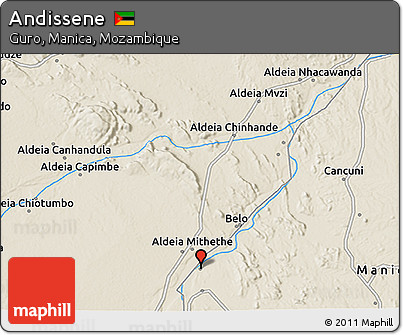 Shaded Relief 3D Map of Andissene