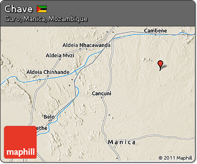 Shaded Relief 3D Map of Chave