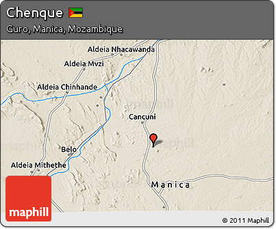 Shaded Relief 3D Map of Chenque