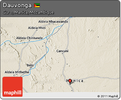 Shaded Relief 3D Map of Dauvonga