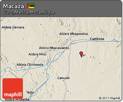 Shaded Relief 3D Map of Macáza