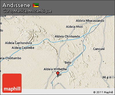 Shaded Relief 3D Map of Andissene
