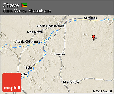 Shaded Relief 3D Map of Chave