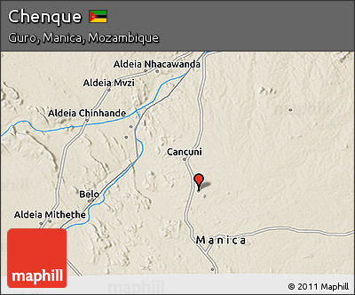 Shaded Relief 3D Map of Chenque