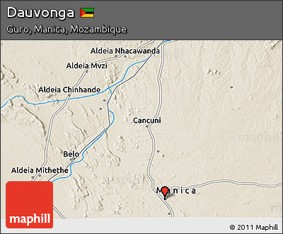 Shaded Relief 3D Map of Dauvonga